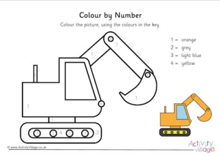 Digger Colour by Number