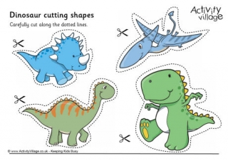 Dinosaur Cutting Shapes
