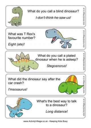 Dinosaur Joke Bookmarks 1