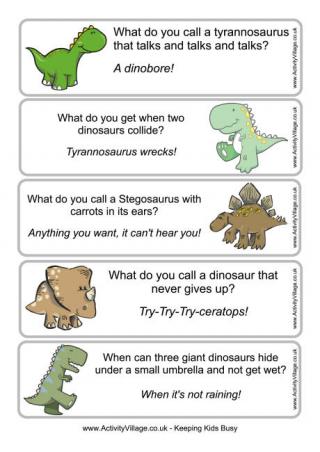 Dinosaur Joke Bookmarks 3