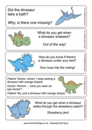Dinosaur Joke Bookmarks 5
