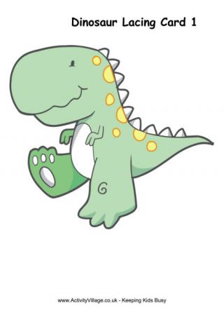 Dinosaur Lacing Card 1