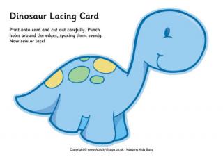 Dinosaur Lacing Card 6