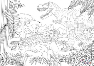 Printable Dinosaur Colouring Pages For Kids Reptiles and amphibians set color book. printable dinosaur colouring pages for kids