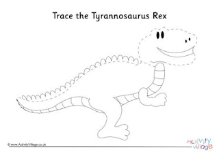 Dinosaur Tracing Pages