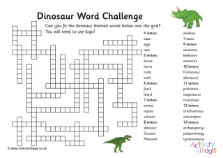 Dinosaur Word Challenge