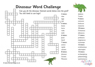 Dinosaur Word Challenge