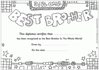 Best Brother Diploma