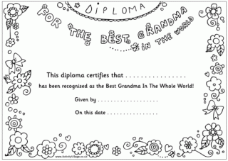 Best Grandma Diploma