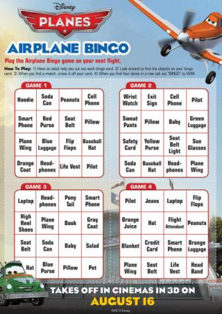 Disney Planes - Bingo