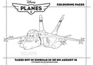 Disney Planes - Bravo Colouring Page