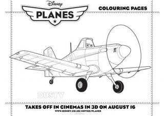 Disney Planes - Dusty Colouring Page