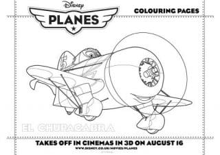 Disney Planes - El Chupacabra Colouring Page