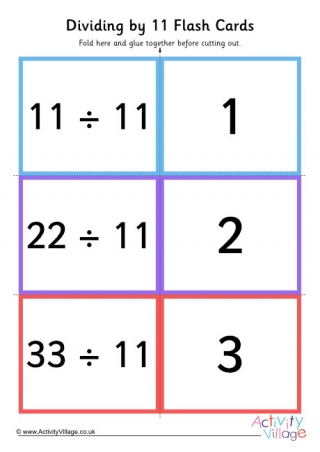 Dividing by 11 Folding Cards