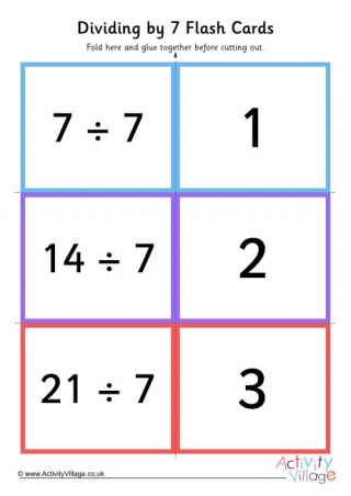 Dividing By 7 Folding Cards