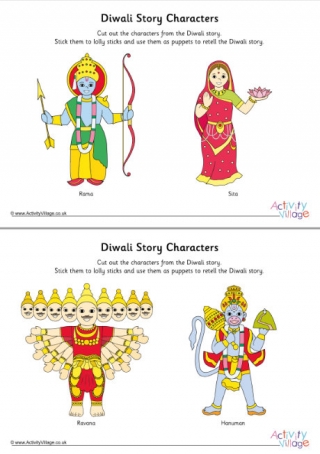 Diwali Characters Puppets