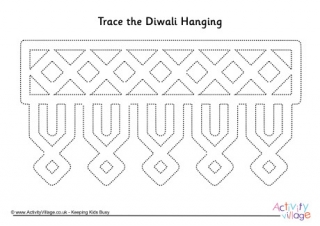 Diwali hanging tracing page 1