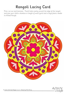 Diwali Lacing Cards