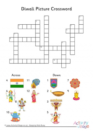 Diwali Picture Crossword