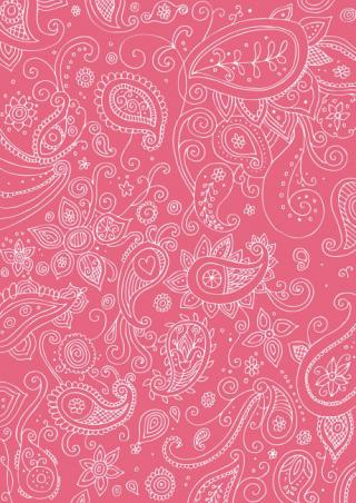 Diwali Scrapbook Paper Pink Paisley