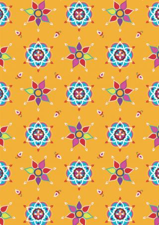 Diwali Scrapbook Paper Rangoli