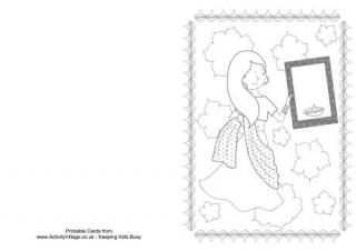 Diwali Sister Colouring Card