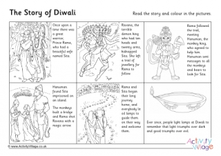 Diwali Story Read and Colour