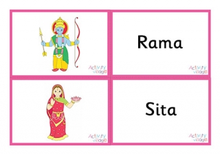 Diwali Vocabulary Matching Cards