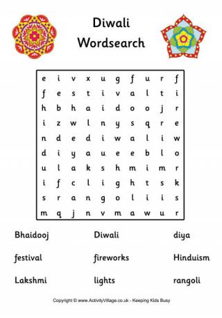 Diwali Word Search