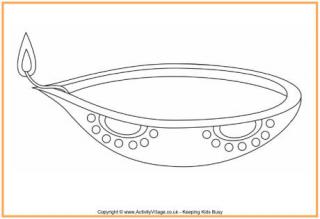 diya colouring page