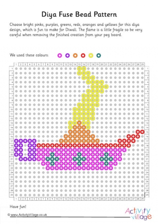 Diya Fuse Bead Pattern