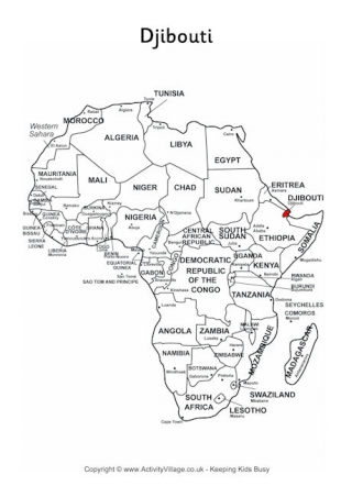 Djibouti On Map Of Africa
