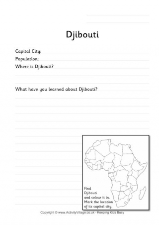 Djibouti Worksheet