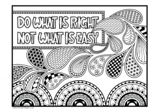 Do What Is Right Colouring Page