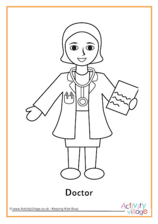 Doctor Colouring Page