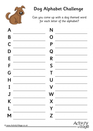 Dog Alphabet Challenge
