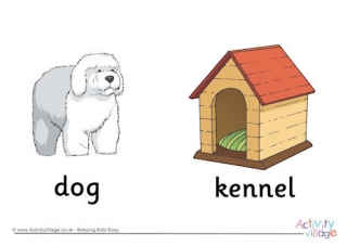 Dog and Kennel Poster