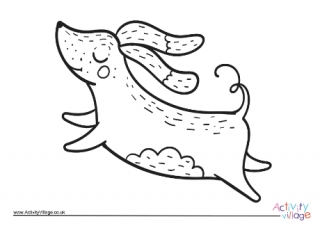 Dog Colouring Page 6