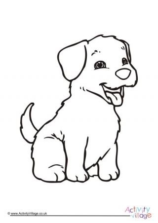 Dog Colouring Page 7