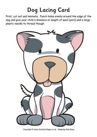 Dog Lacing Card