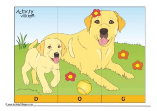 Dog Spelling Jigsaw