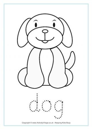 Dog Tracing Worksheet