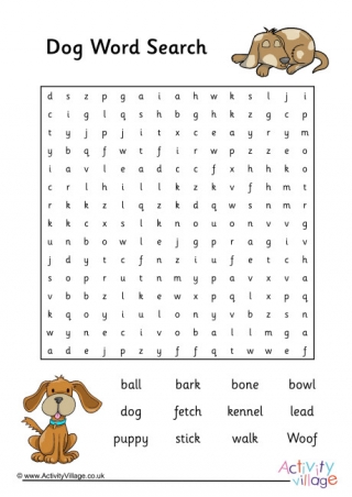 Dog Word Search