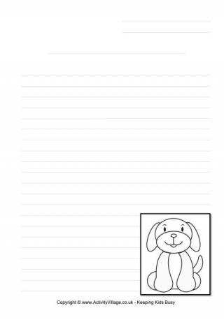 Dog writing page