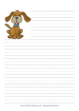 Dog Writing Paper