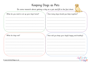 Dogs as Pets Worksheet