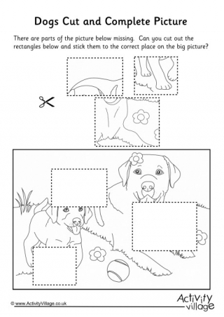 Dogs Cut And Complete The Picture