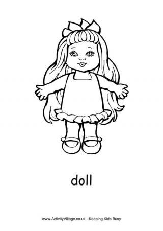 Doll Colouring Page 2