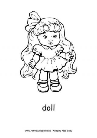 Doll Colouring Page