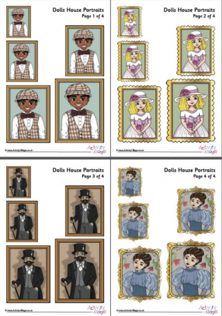 Dolls House Portrait Printables